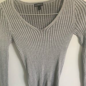 Grey long sleeve sweater express